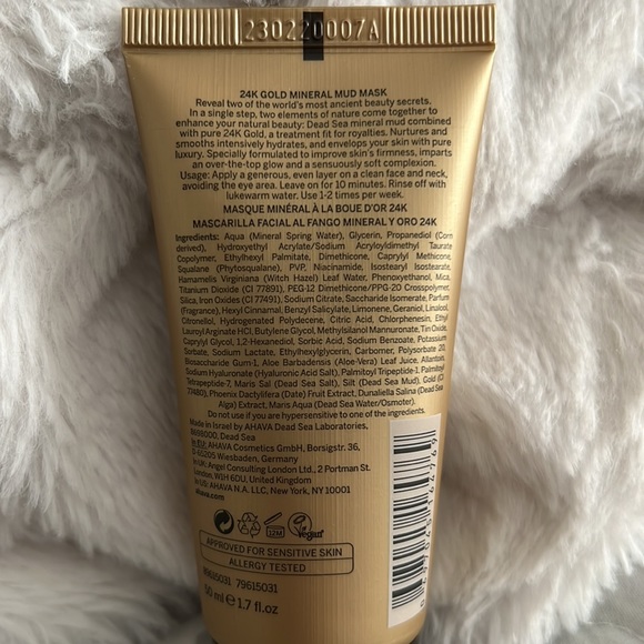 Ahava 24K gold mineral mud mask. Brand new, sealed full size - Picture 2 of 6